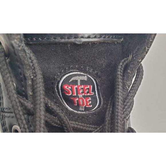 Skechers Mens Work Boot Steel Toe Black Size 7.5 Wide Slip & Oil Resistant 7.5W - Picture 6 of 13